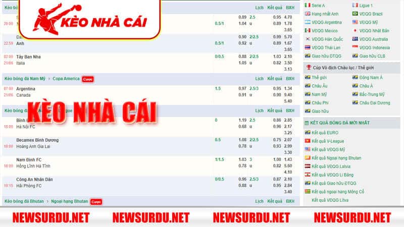 Kèo Nhà Cái 5 🎖️ Tỷ Lệ Kèo Nhà Cái 5 Trực Tuyến - keo nha cai kèo nhà cái newsurdu.net